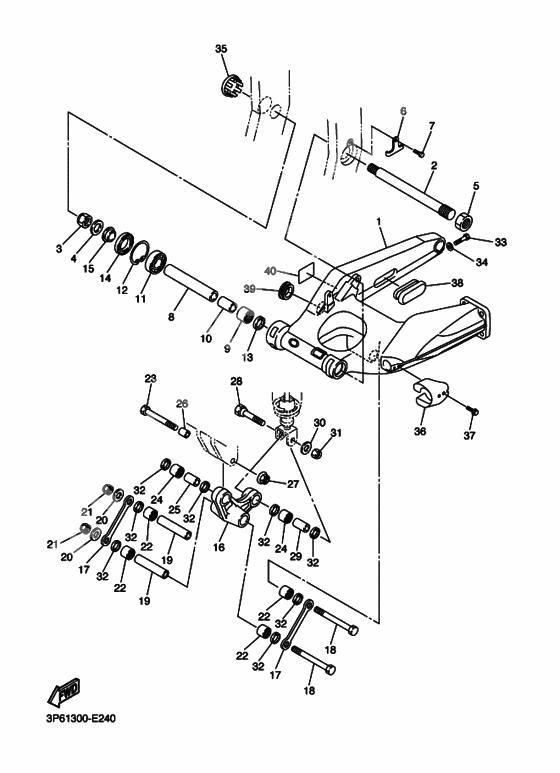 Rear arm