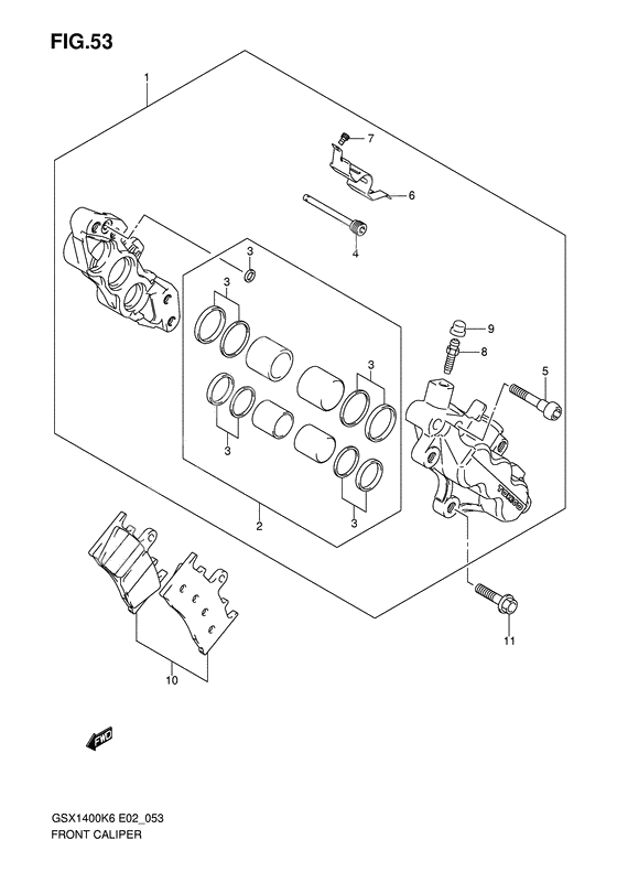 Front caliper