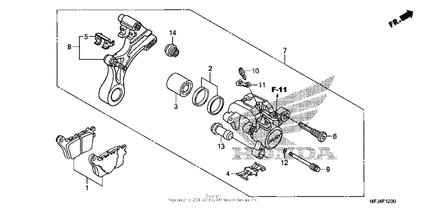 Rear brake caliper (cbr600rr)