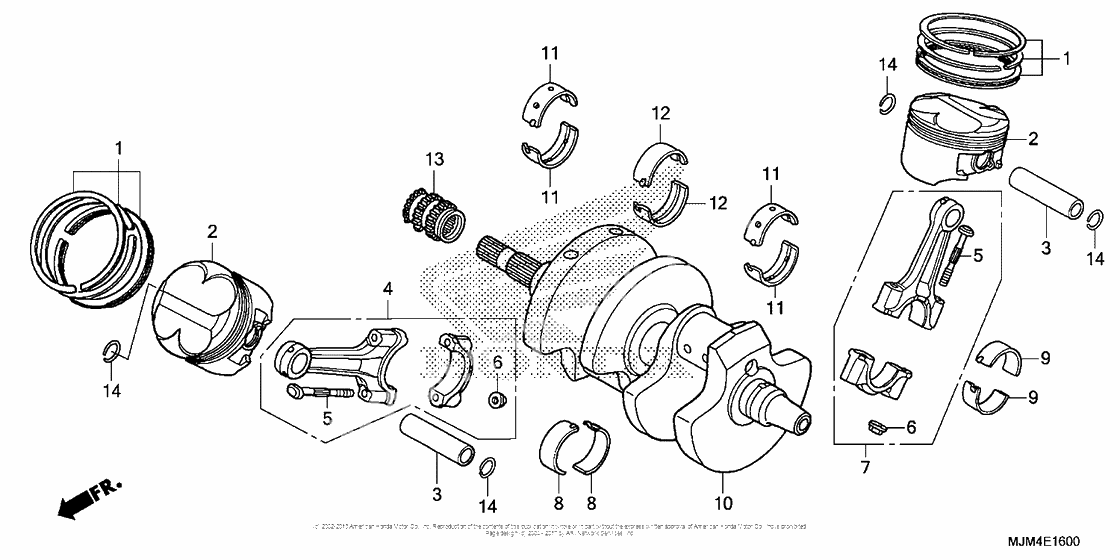 Коленчатый вал & Поршень