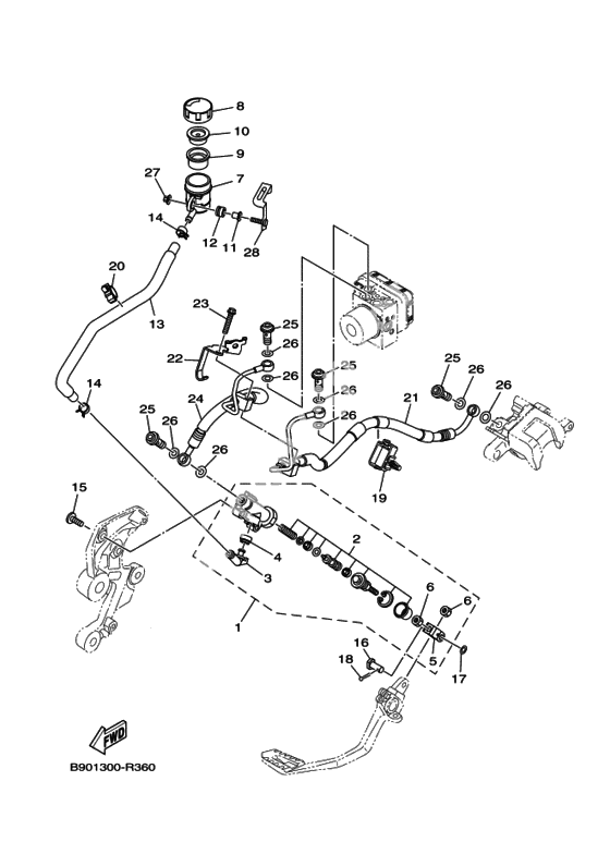 Задний тормозной цилиндр