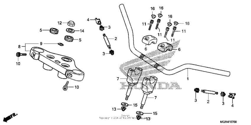 Handlebar + top bridge