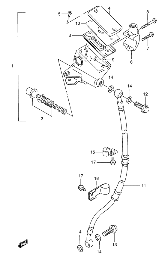 Front master cylinder