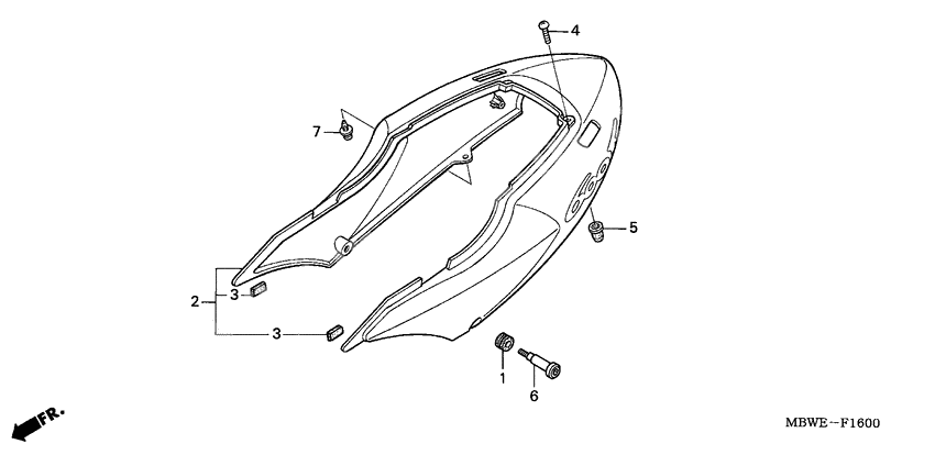 Rear cowl              

                  CBR600F/F44