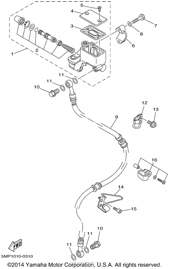 Front master cylinder