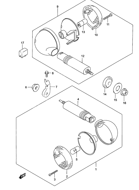 Turnsignal front & rear lamp