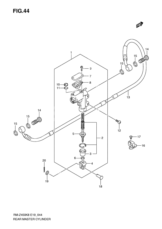 Rear master cylinder