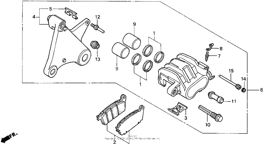 Rear brake caliper