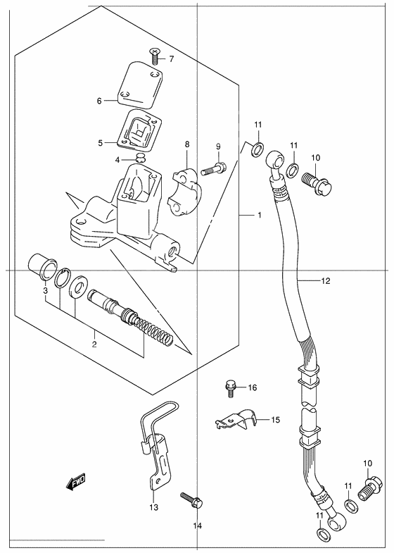 Front master cylinder