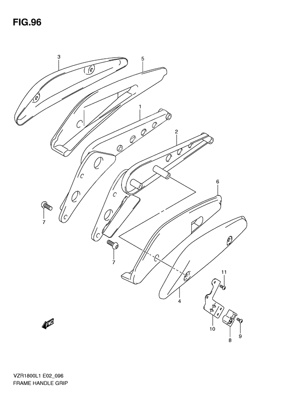 Frame handle grip              

                  Vzr1800l1 e19