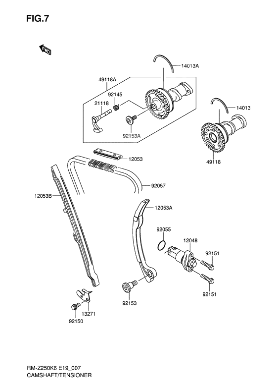 Camshaft/tensioner