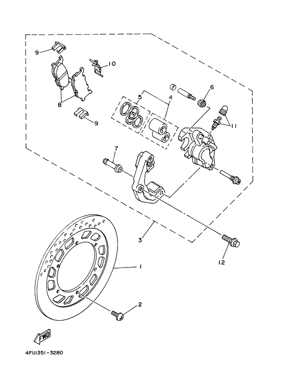 Vorderrad-bremssattel