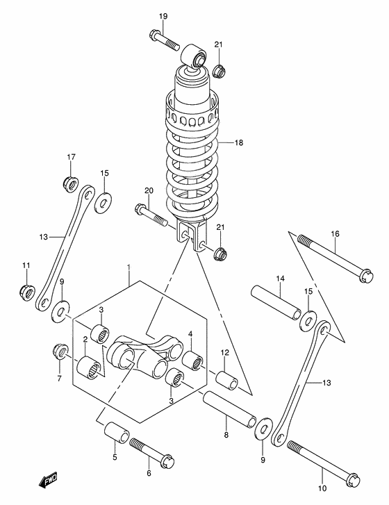 Rear cushion lever