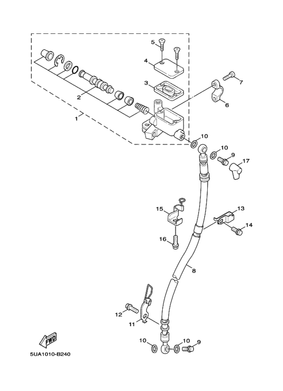 Front master cylinder
