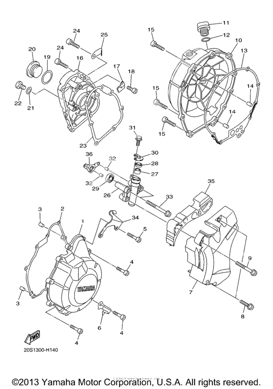 Crankcase cover              

                  1