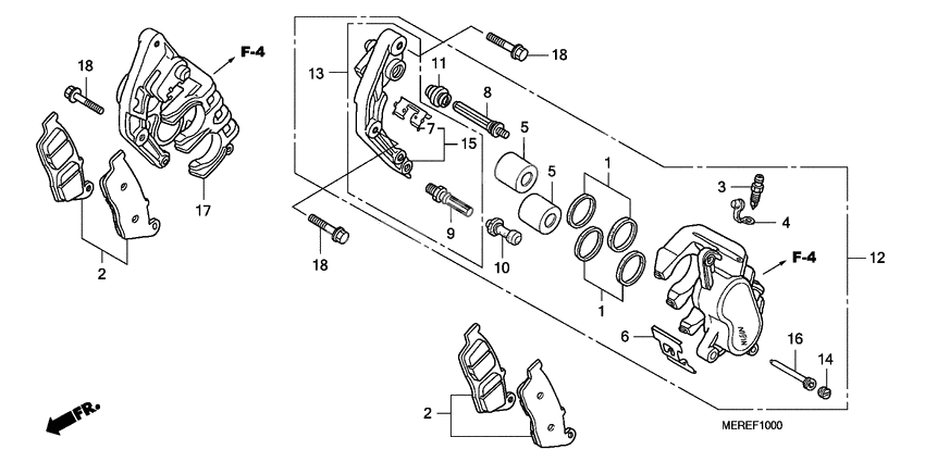 Front brake caliper              

                  CBF600S/N