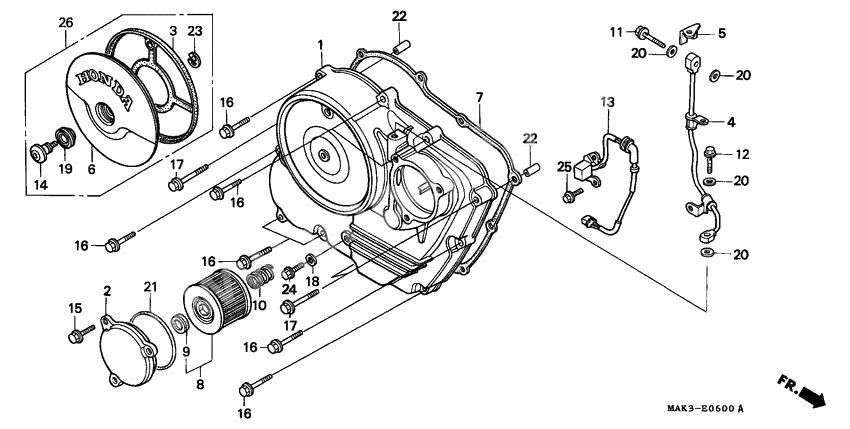 Right crankcase cover