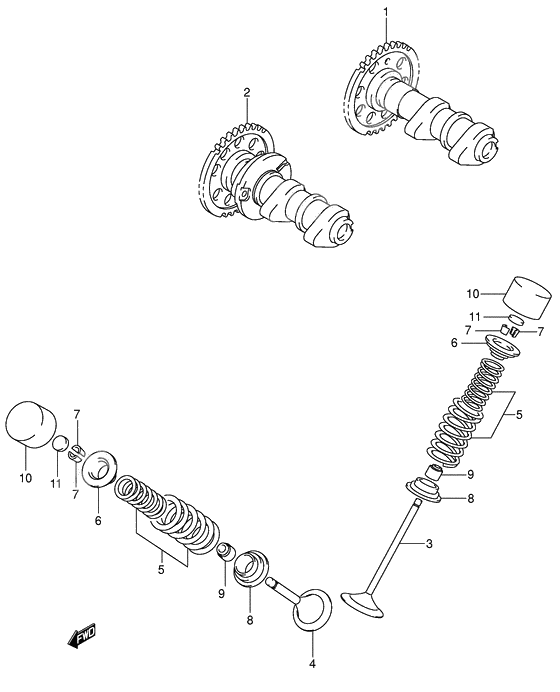 Camshaft/valve