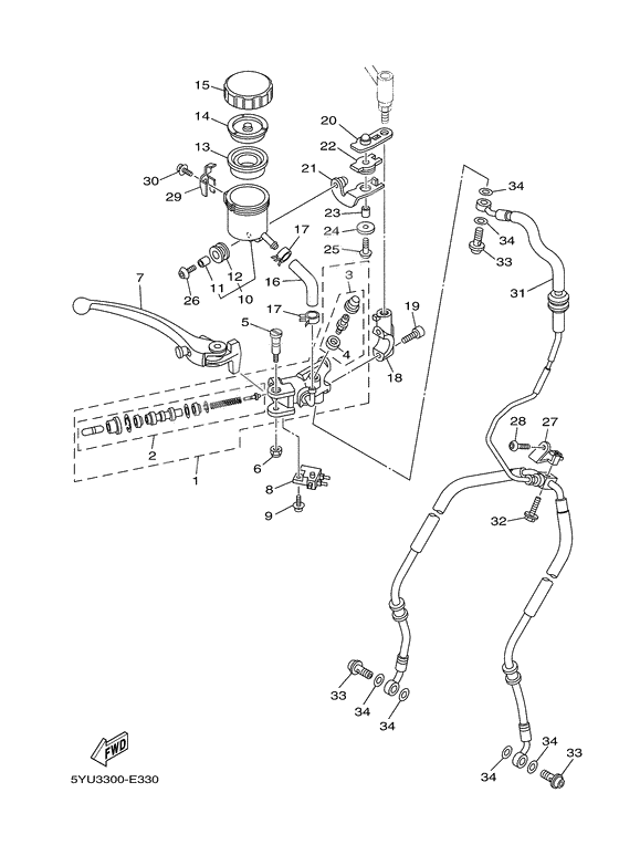 Front master cylinder