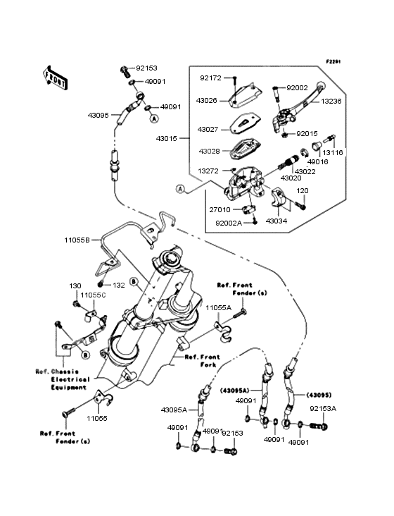 Front master cylinder