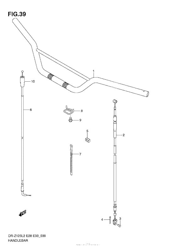 Руль & Тросики (Dr-Z125L E28)