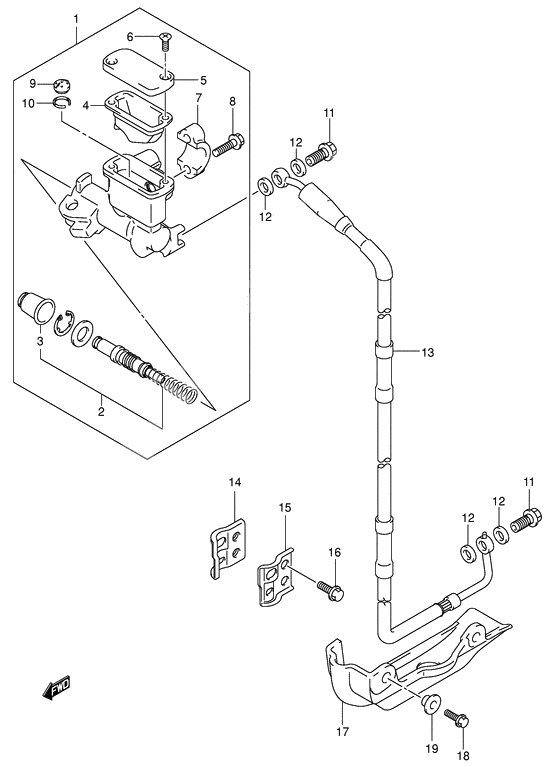 Front master cylinder