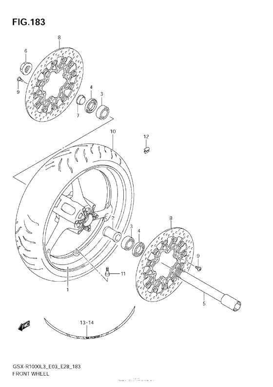 Переднее колесо (Gsx-R1000Zl3 E33)