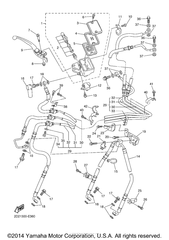 Front master cylinder