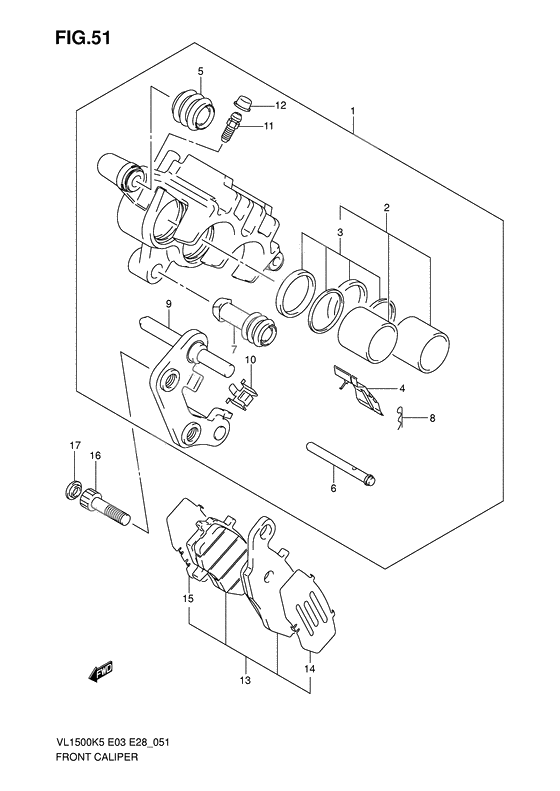 Front caliper