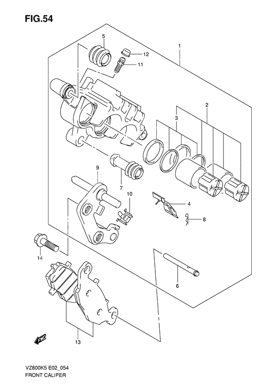 Front caliper