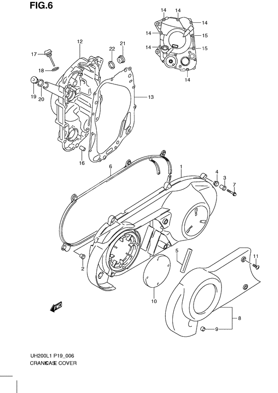 Crankcase cover ass`y (v