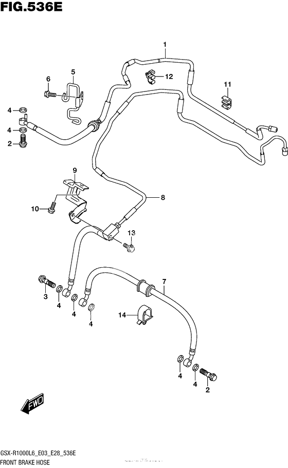 Front Brake Hose (Gsx-R1000Al6 E33)