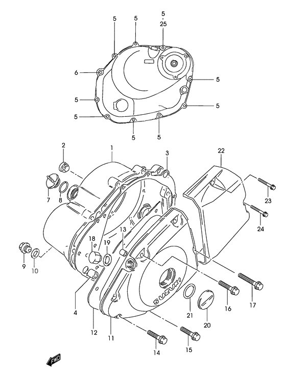 Crankcase cover ass`y (v