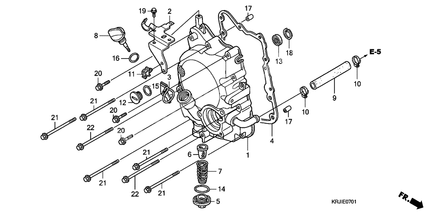 Right crankcase cover              

                  FES1257/A7)(FES1507/A7