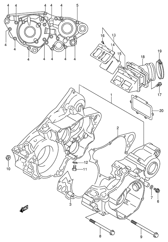 Crankcase              

                  Model k1/k2