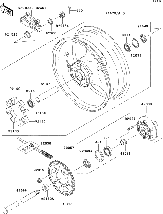 Rear wheel/chain