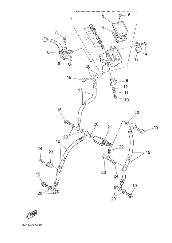 Front master cylinder
