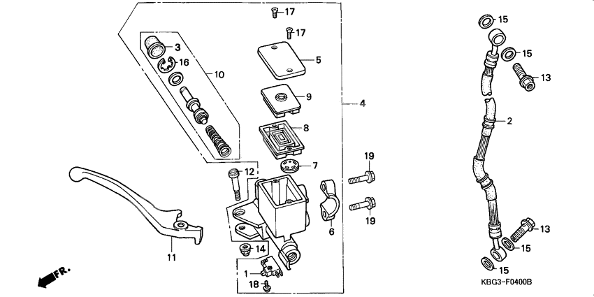 Fr. brake master cylinder