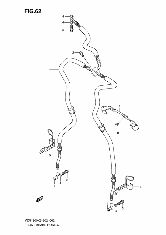 Front brake hose