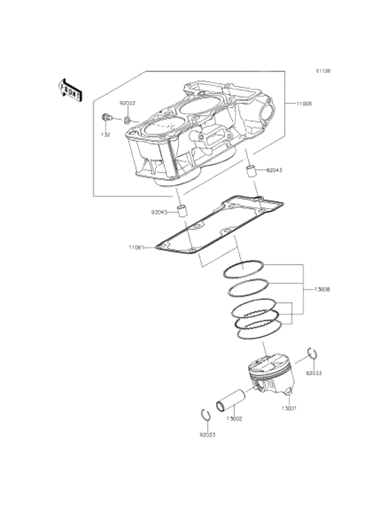 Cylinder/piston