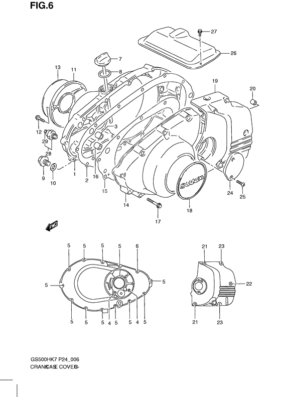 Crankcase cover ass`y (v