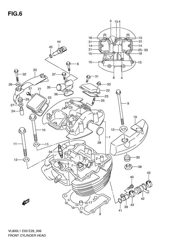 Front cylinder head              

                  Vl800cl1 e28