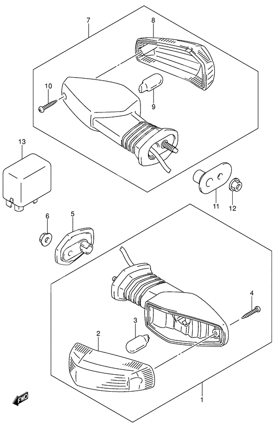 Turnsignal front & rear lamp