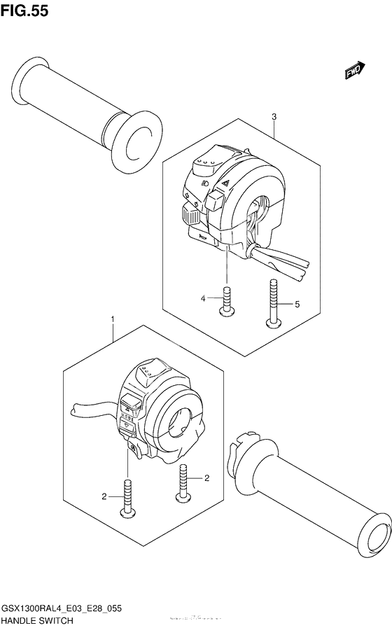 Пульт управления рулевой (Gsx1300Ral4 E33)