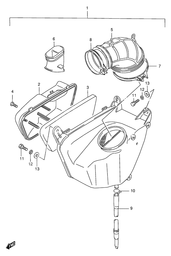 Air cleaner              

                  Rear