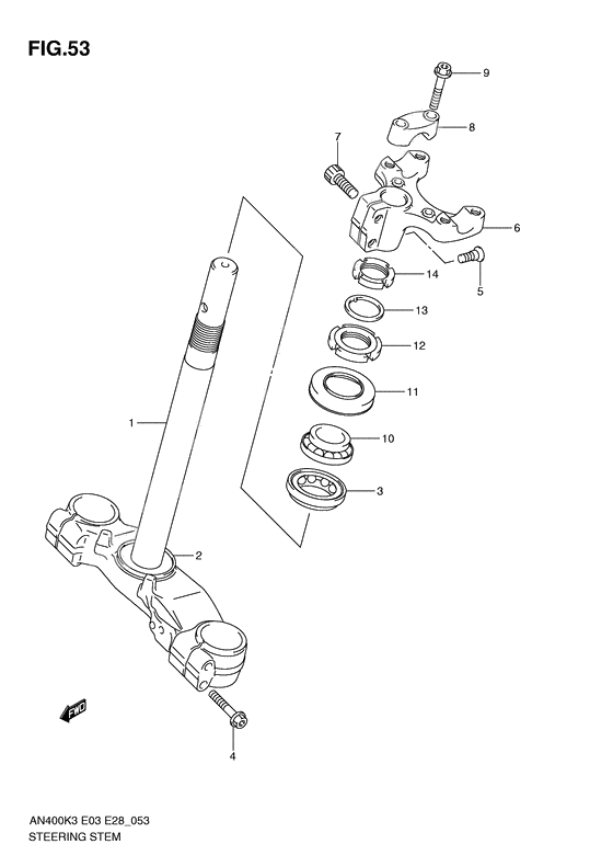 Steering stem              

                  An400k3/k4/k5/k6