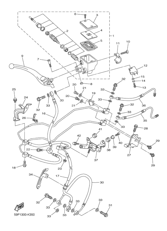 Front master cylinder