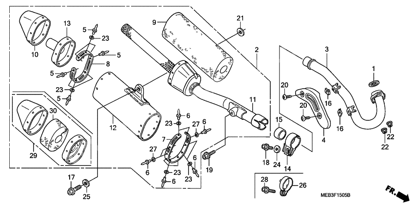 Exhaust muffler              

                  CRF450R6,7,8