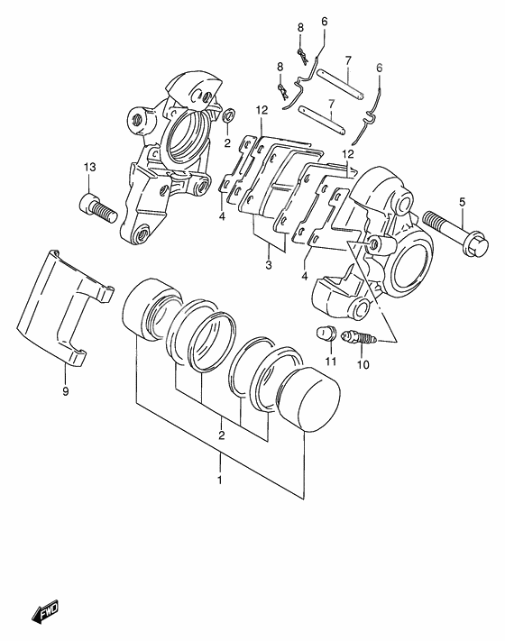 Rear caliper