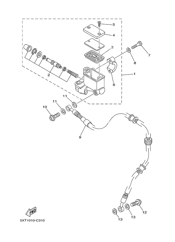 Front master cylinder